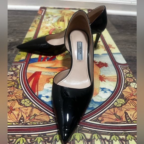 Prada Black Patent Leather Heels - Picture 3 of 6